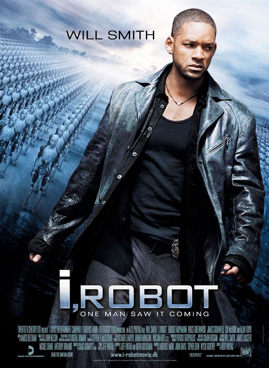 Un hombre moreno con abrigo en cuero y se ve un ejército de robots
