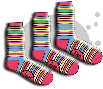 Otros calcetines  también tres por si pierde uno en otro colores a rayas