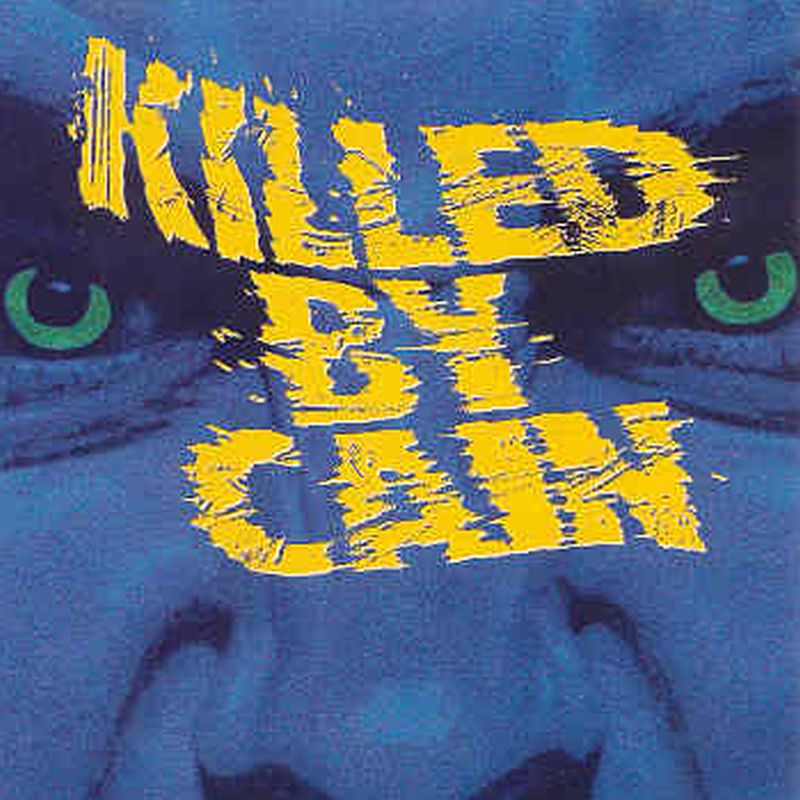 Una carátula en azul con unas letras que dicen killed by cain 