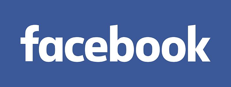 Un fondo azul fuerte con letras blancas  donde dice Facebook
