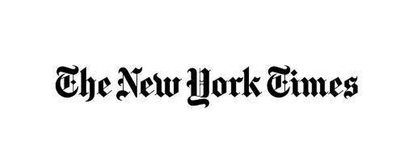 Vemos un fondo blanco con la palabra The New York Times en color negro