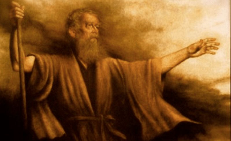 Hombre de edad con batas