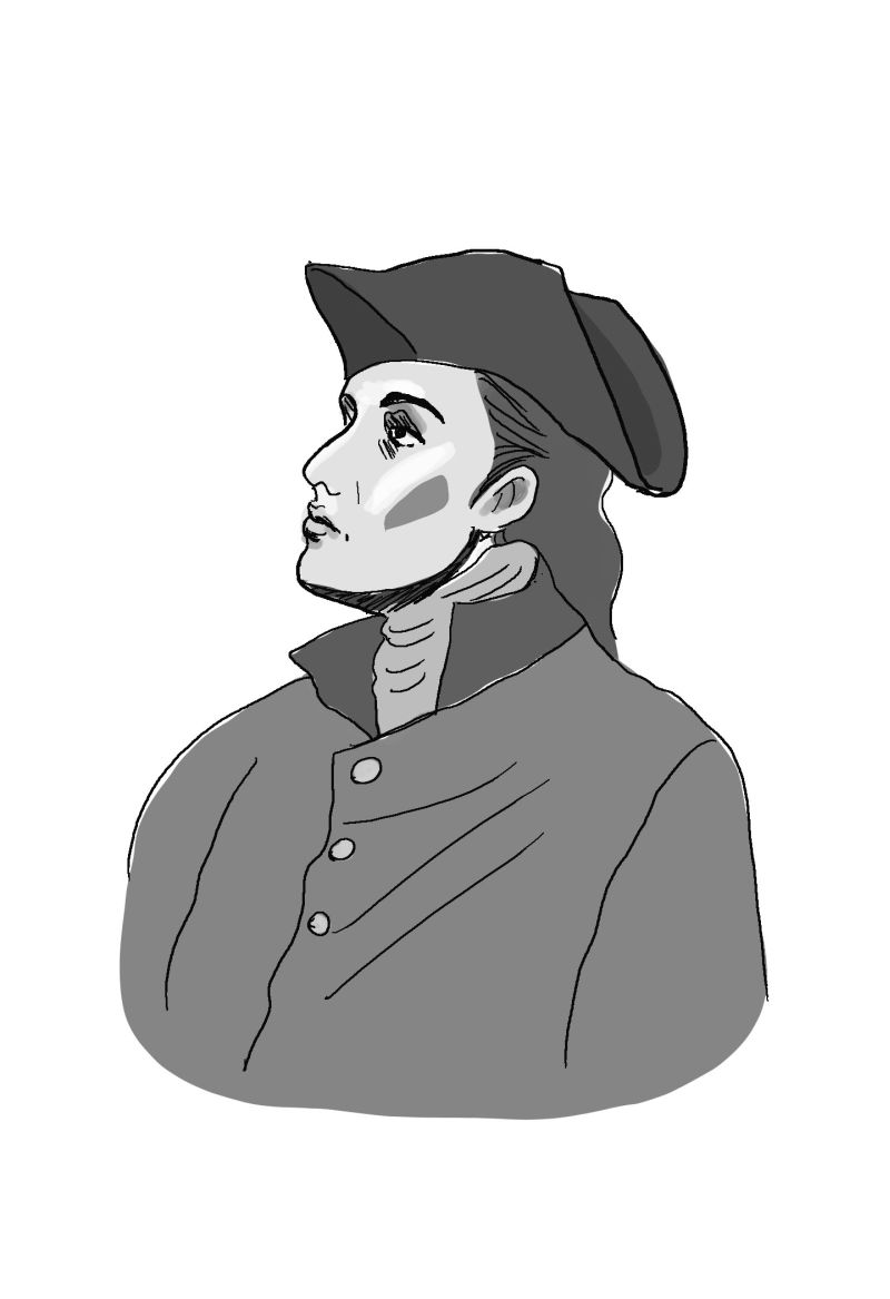 Hombre con gorro mirando al frente