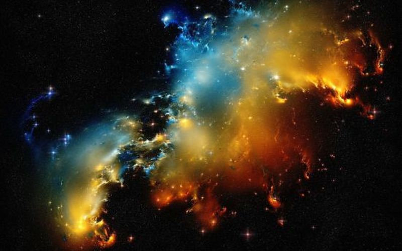 La galaxia con muchos colores