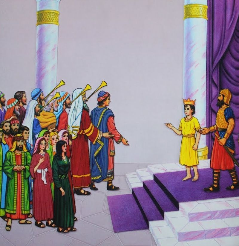 Un niño rey y alrededor muchas personas