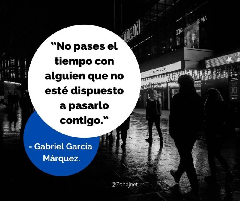 Imagen de la frase con una pareja de fondo