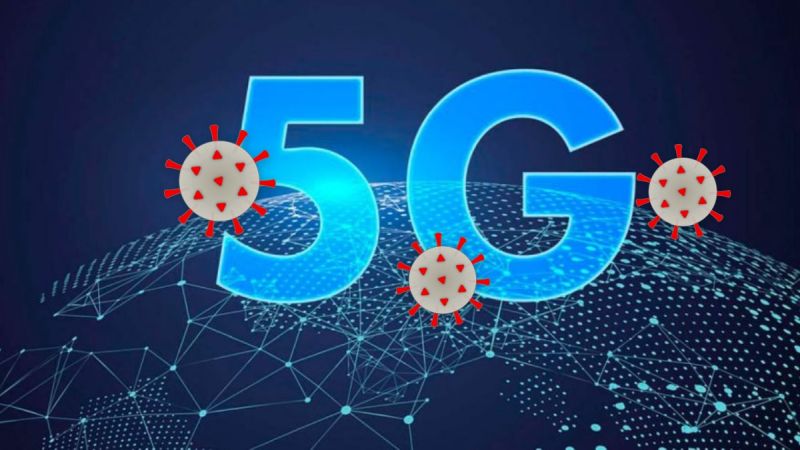 5G con coronavirus alrededor